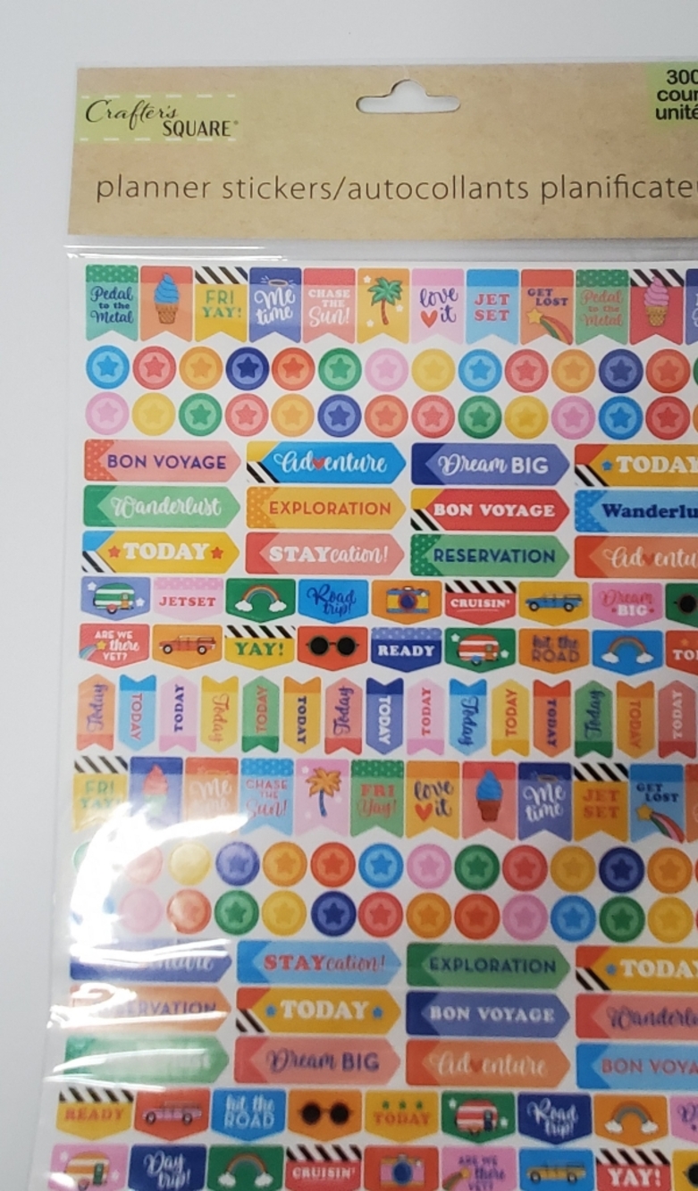 Colorful Planner Sticker Sheets - Bright Multicolor 9 Packs 300 Each Sticker - Picture 2 of 16